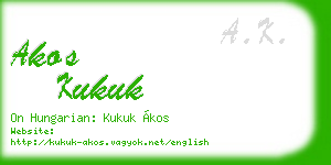 akos kukuk business card